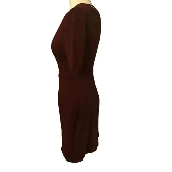 Trina Turk Womens Aroma Short Sleeve A Line Burgandy‎ Dress Size 0 TD197501 - Picture 4 of 9